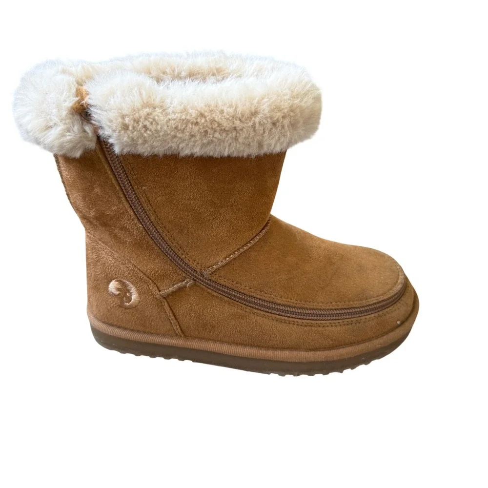 BILLY Footwear Adaptive Boots Size 2W Kids Cozy II Tan